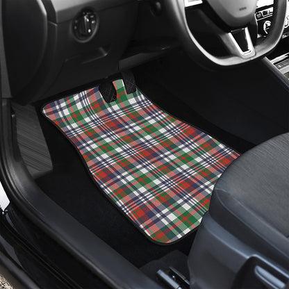 Christmas Madras Plaid Print Front and Back Car Floor Mats