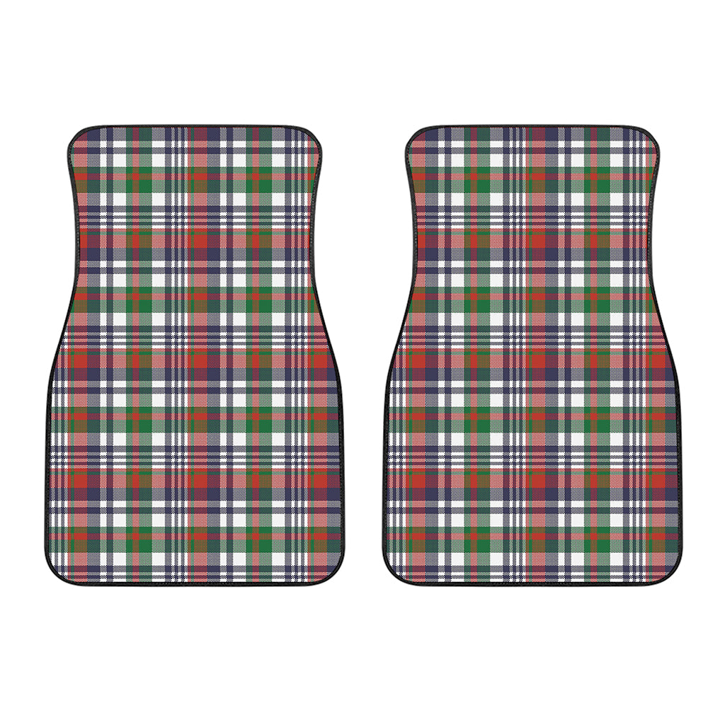 Christmas Madras Plaid Print Front Car Floor Mats