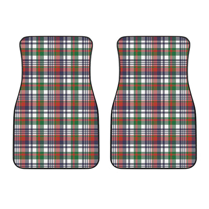 Christmas Madras Plaid Print Front Car Floor Mats