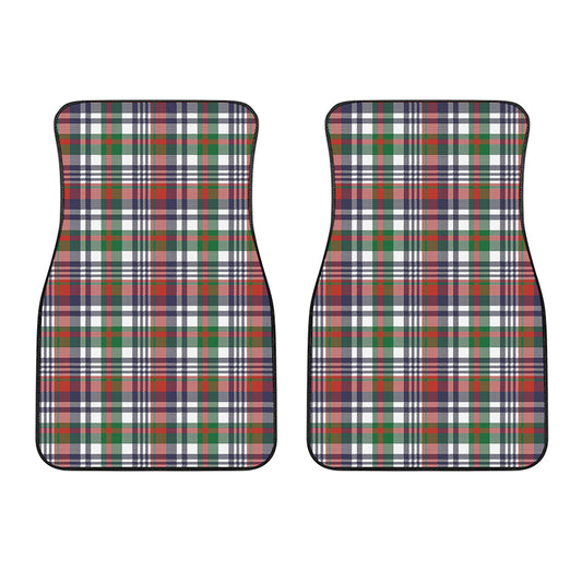 Christmas Madras Plaid Print Front Car Floor Mats