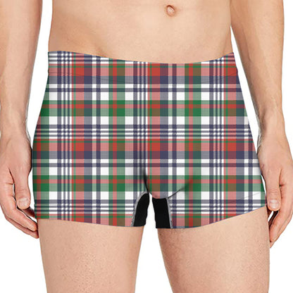 Christmas Madras Plaid Print Men's Boxer Briefs