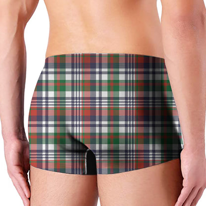 Christmas Madras Plaid Print Men's Boxer Briefs
