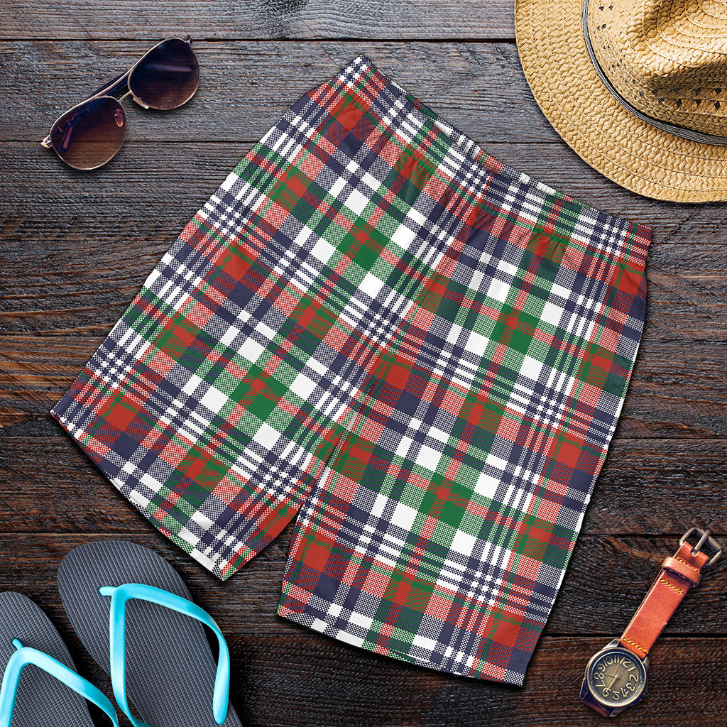 Christmas Madras Plaid Print Men's Shorts