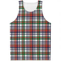 Christmas Madras Plaid Print Men's Tank Top