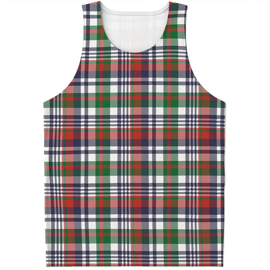 Christmas Madras Plaid Print Men's Tank Top