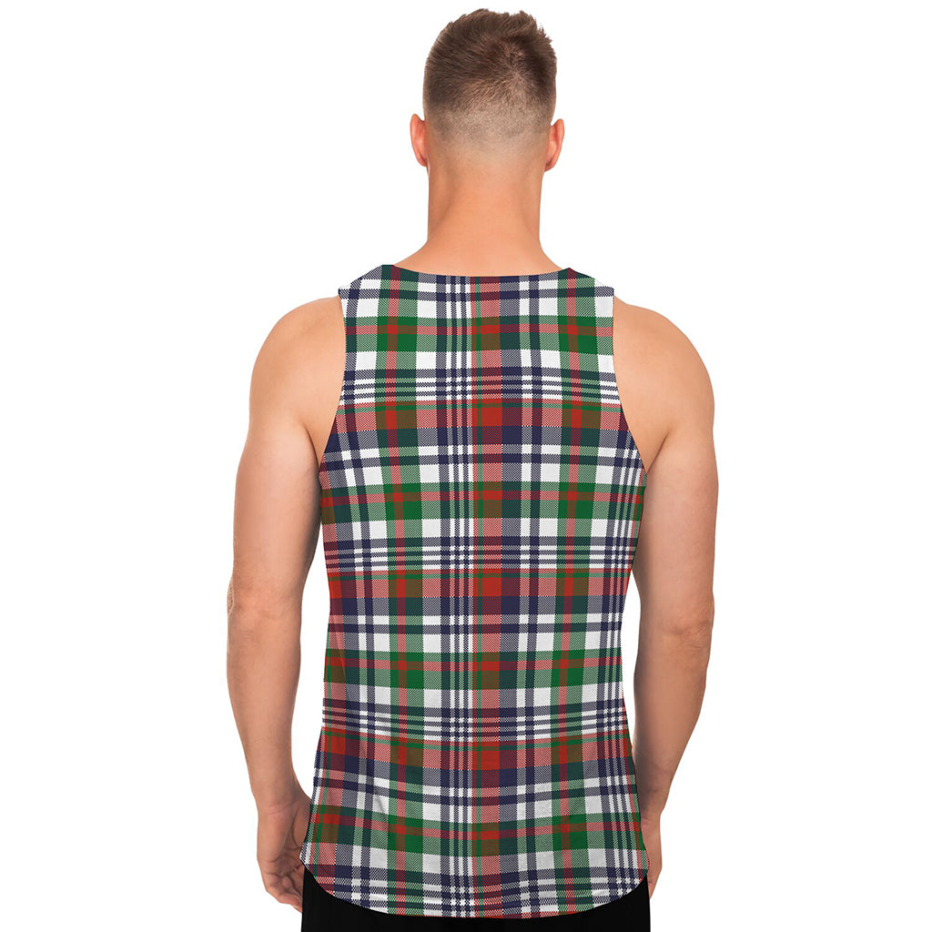 Christmas Madras Plaid Print Men's Tank Top