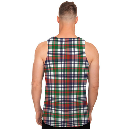 Christmas Madras Plaid Print Men's Tank Top