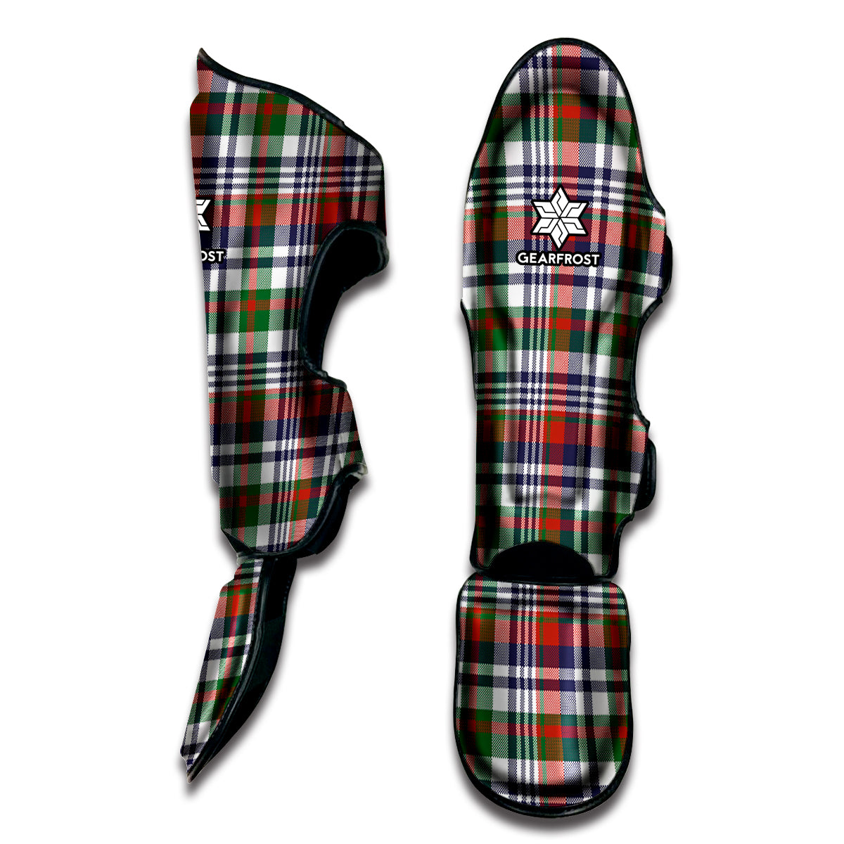 Christmas Madras Plaid Print Muay Thai Shin Guard