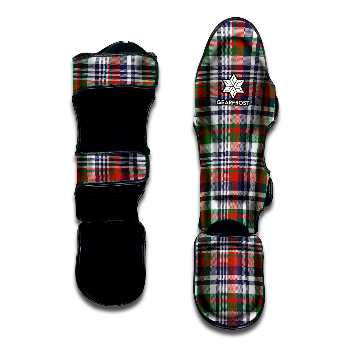 Christmas Madras Plaid Print Muay Thai Shin Guard