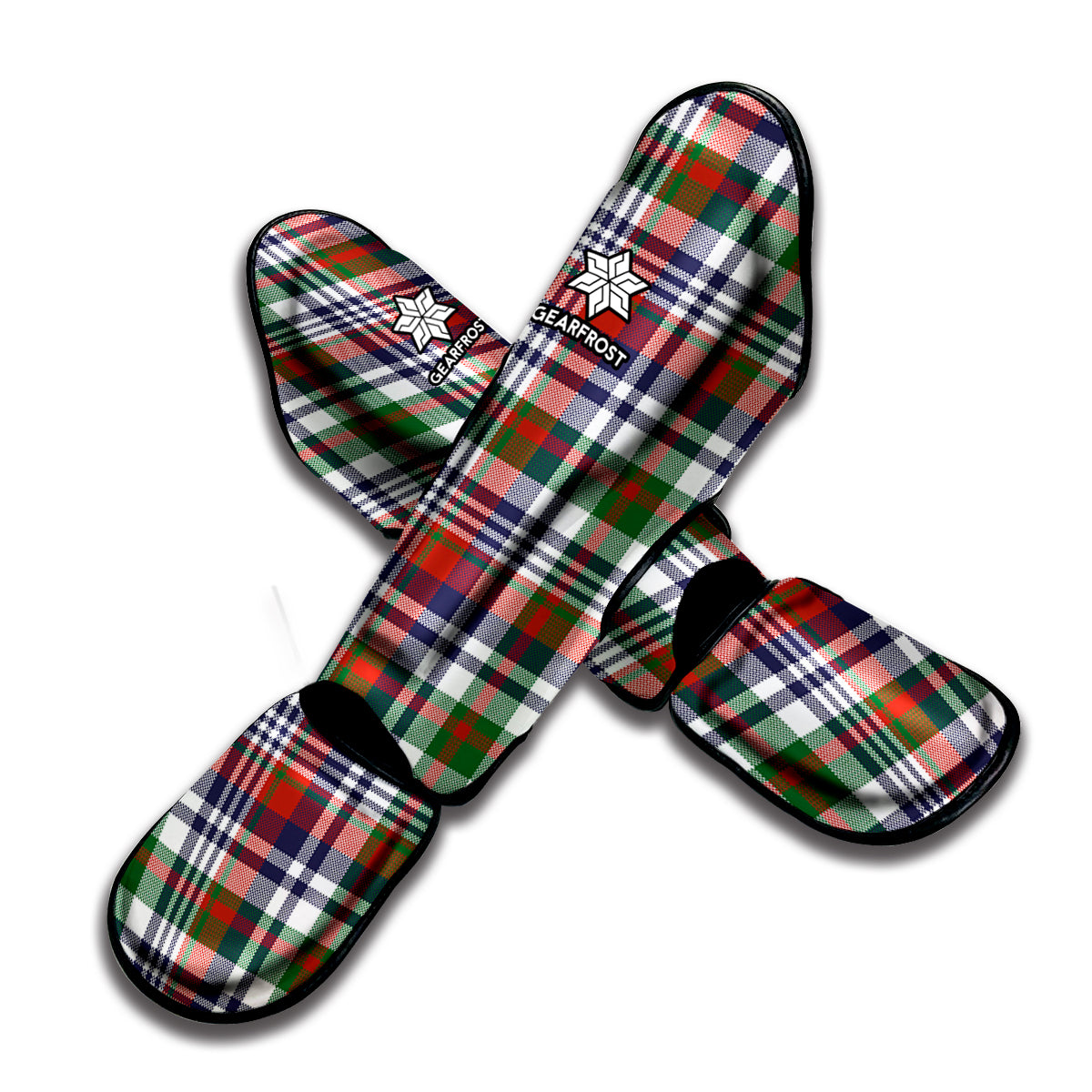 Christmas Madras Plaid Print Muay Thai Shin Guard