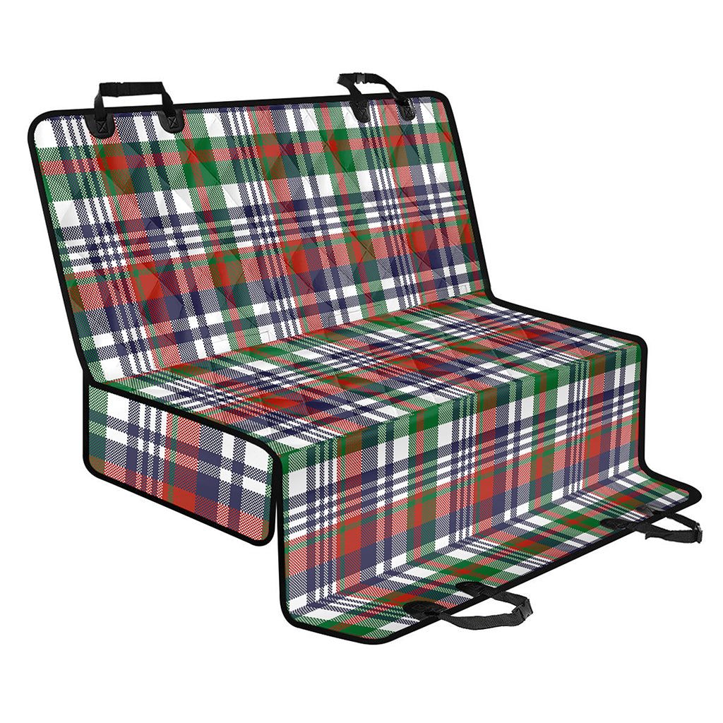 Christmas Madras Plaid Print Pet Car Back Seat Cover