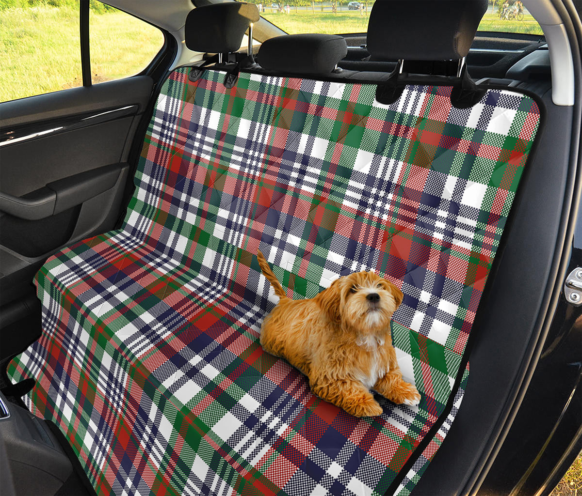 Christmas Madras Plaid Print Pet Car Back Seat Cover