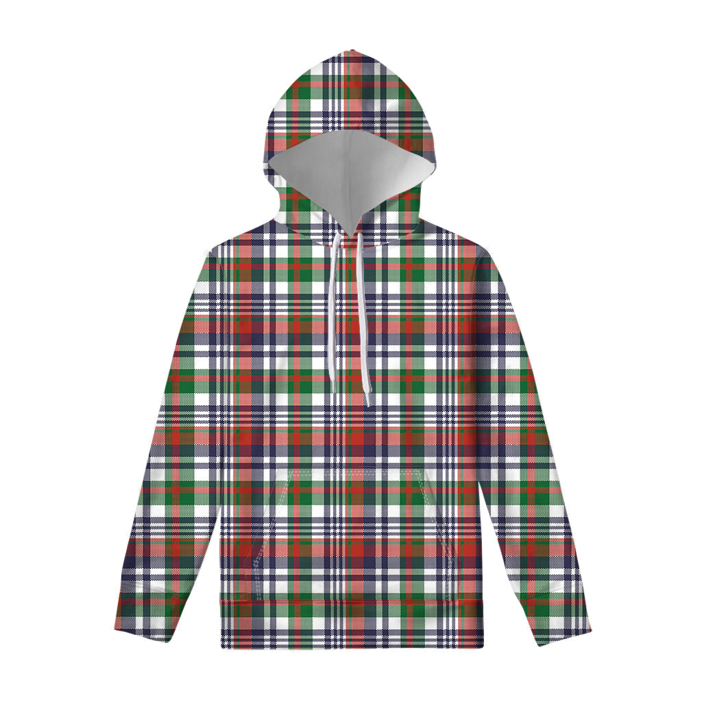 Christmas Madras Plaid Print Pullover Hoodie