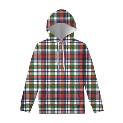 Christmas Madras Plaid Print Pullover Hoodie