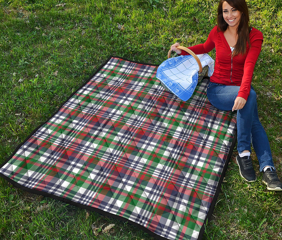 Christmas Madras Plaid Print Quilt
