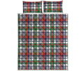 Christmas Madras Plaid Print Quilt Bed Set
