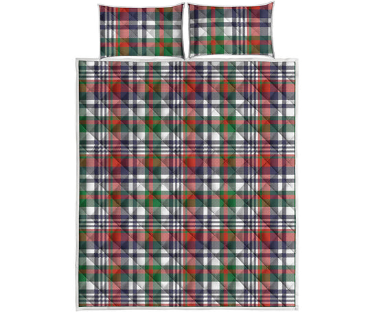 Christmas Madras Plaid Print Quilt Bed Set