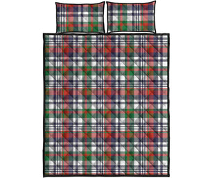 Christmas Madras Plaid Print Quilt Bed Set