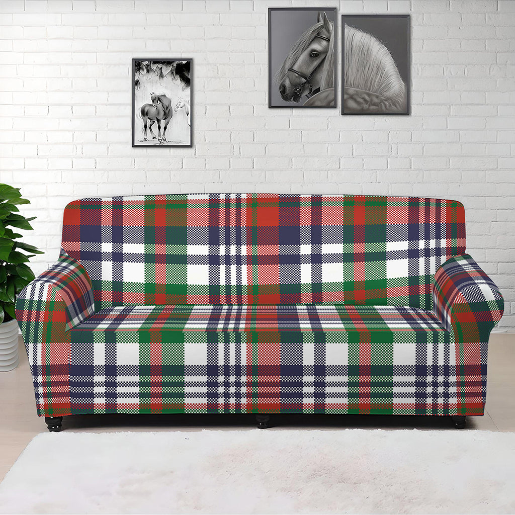 Christmas Madras Plaid Print Sofa Cover