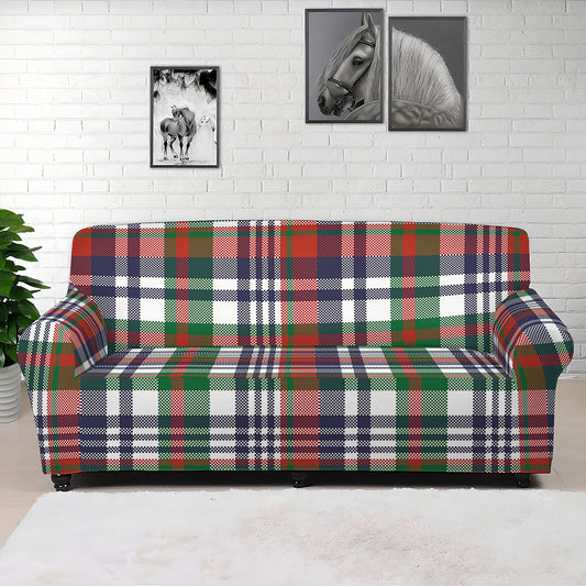 Christmas Madras Plaid Print Sofa Cover
