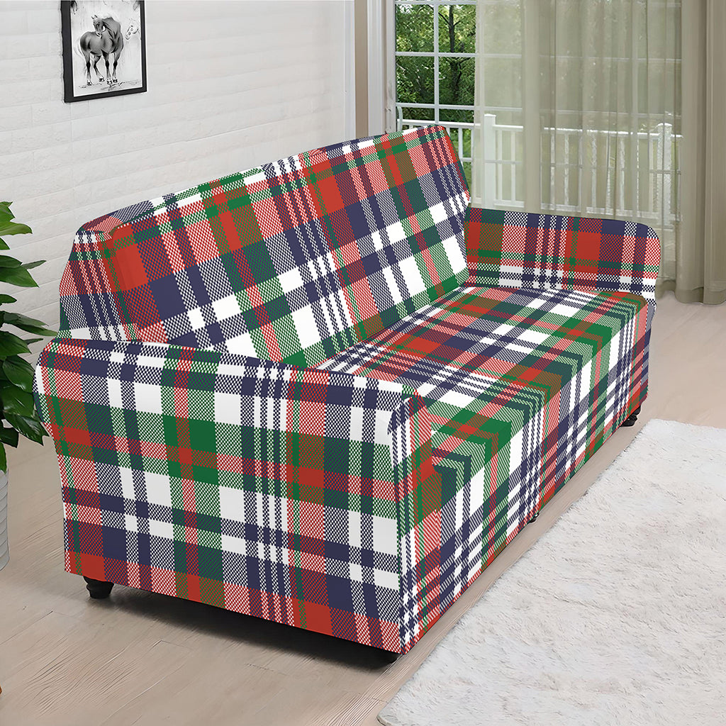 Christmas Madras Plaid Print Sofa Cover