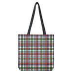 Christmas Madras Plaid Print Tote Bag