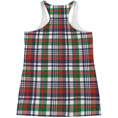 Christmas Madras Plaid Print Women's Racerback Tank Top