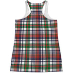 Christmas Madras Plaid Print Women's Racerback Tank Top