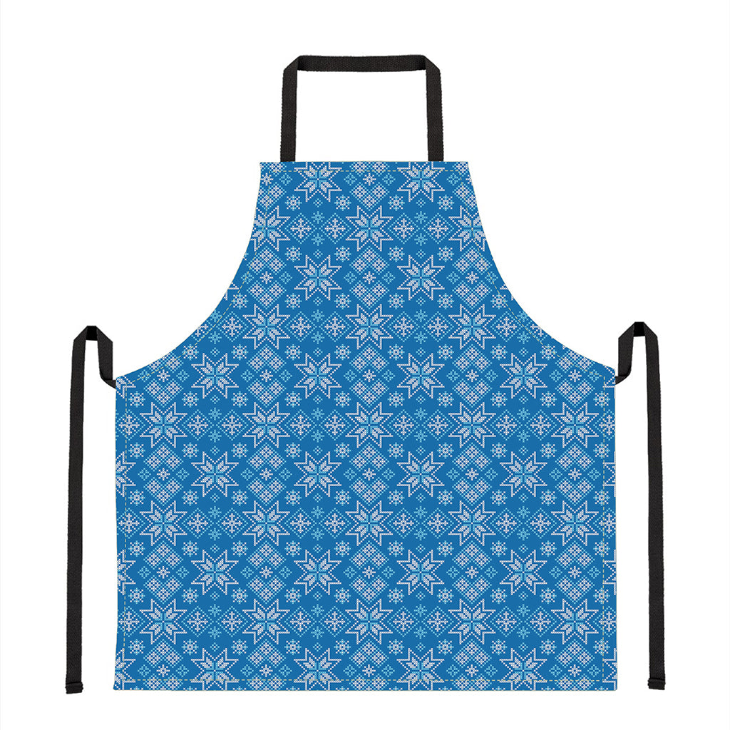 Christmas Nordic Knitted Pattern Print Apron