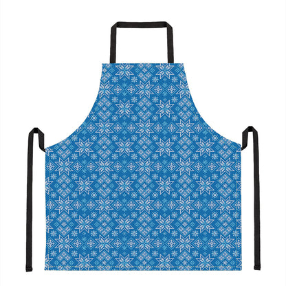 Christmas Nordic Knitted Pattern Print Apron