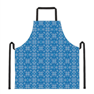 Christmas Nordic Knitted Pattern Print Apron