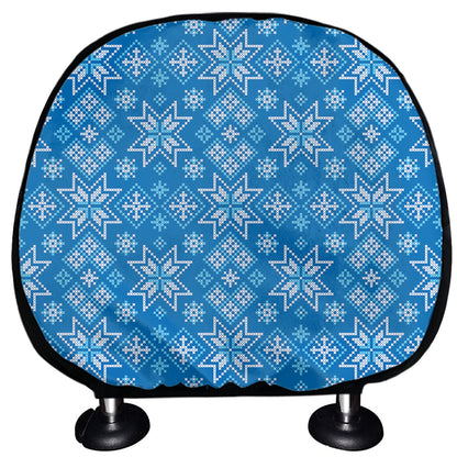 Christmas Nordic Knitted Pattern Print Car Headrest Covers