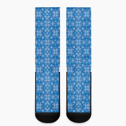 Christmas Nordic Knitted Pattern Print Crew Socks