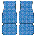Christmas Nordic Knitted Pattern Print Front and Back Car Floor Mats