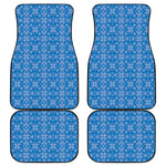 Christmas Nordic Knitted Pattern Print Front and Back Car Floor Mats