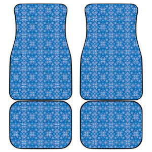 Christmas Nordic Knitted Pattern Print Front and Back Car Floor Mats