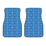 Christmas Nordic Knitted Pattern Print Front Car Floor Mats