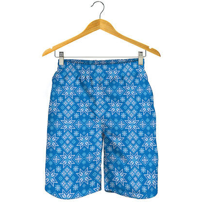 Christmas Nordic Knitted Pattern Print Men's Shorts