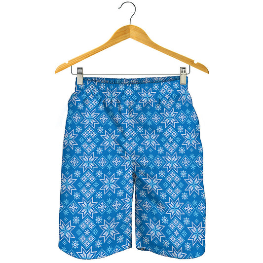 Christmas Nordic Knitted Pattern Print Men's Shorts
