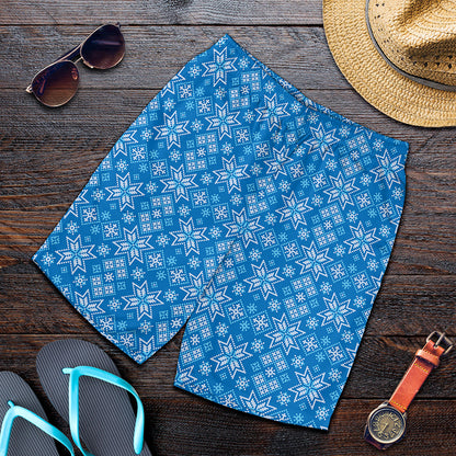 Christmas Nordic Knitted Pattern Print Men's Shorts