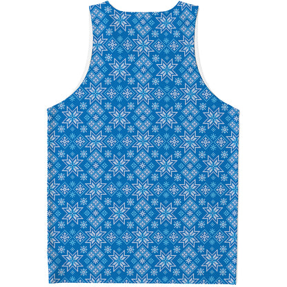 Christmas Nordic Knitted Pattern Print Men's Tank Top