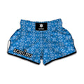 Christmas Nordic Knitted Pattern Print Muay Thai Boxing Shorts