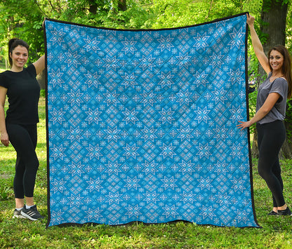 Christmas Nordic Knitted Pattern Print Quilt
