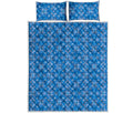 Christmas Nordic Knitted Pattern Print Quilt Bed Set