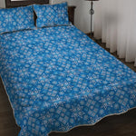 Christmas Nordic Knitted Pattern Print Quilt Bed Set