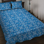 Christmas Nordic Knitted Pattern Print Quilt Bed Set