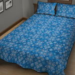 Christmas Nordic Knitted Pattern Print Quilt Bed Set