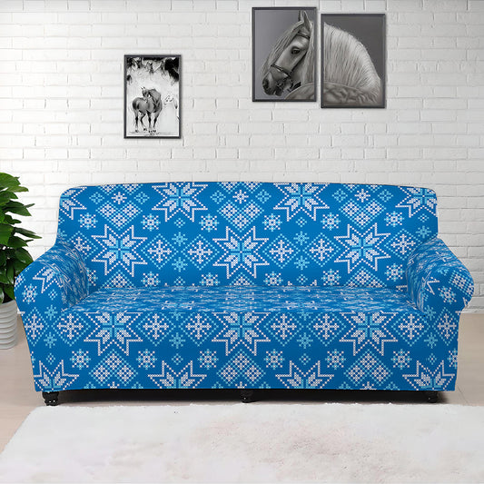 Christmas Nordic Knitted Pattern Print Sofa Cover