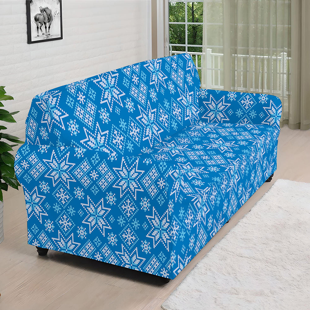 Christmas Nordic Knitted Pattern Print Sofa Cover