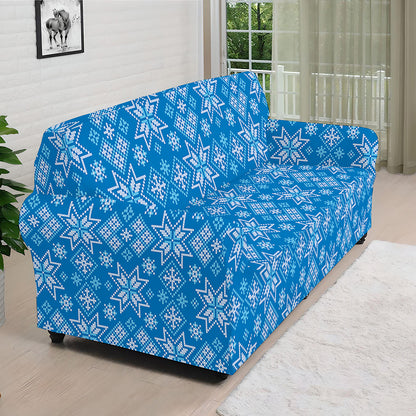 Christmas Nordic Knitted Pattern Print Sofa Cover